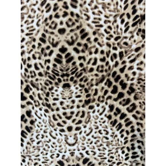 Dana Buchman XL Poncho Blouse Animal Print Meets Blue Green Black Floral Print C - Picture 5 of 6